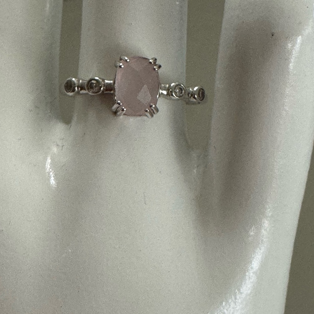 BP Pink Gemstone Silver Ring